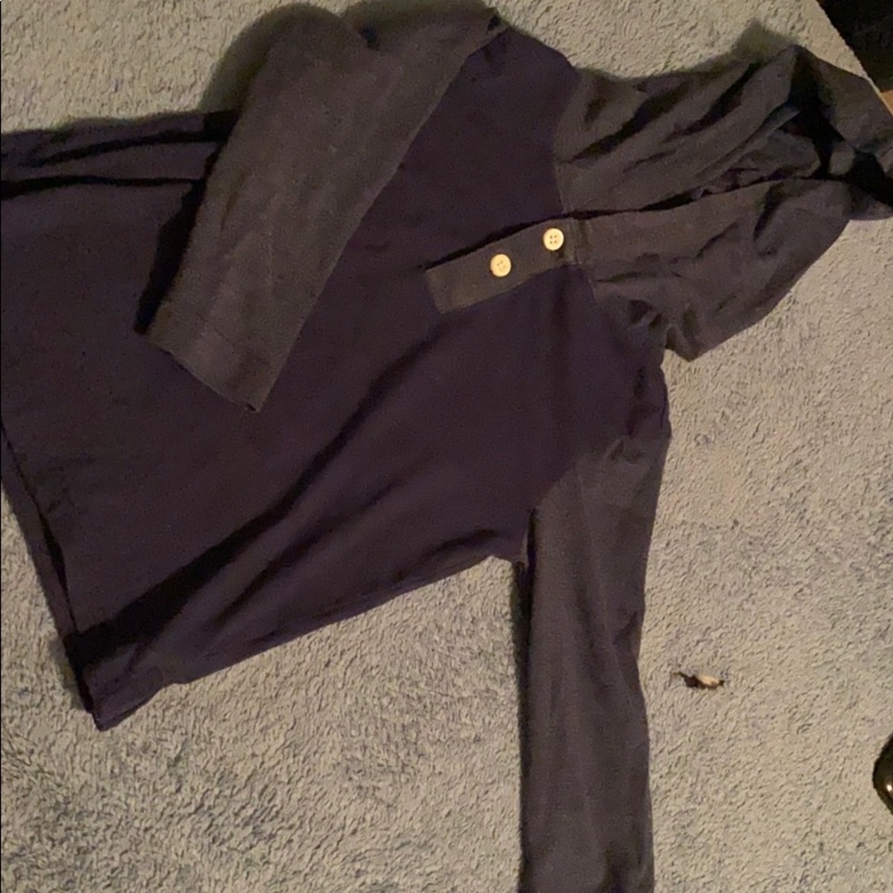 Blue hooded pullover